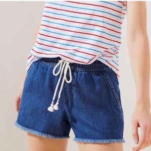 LOFT Denim Drawstring Shorts